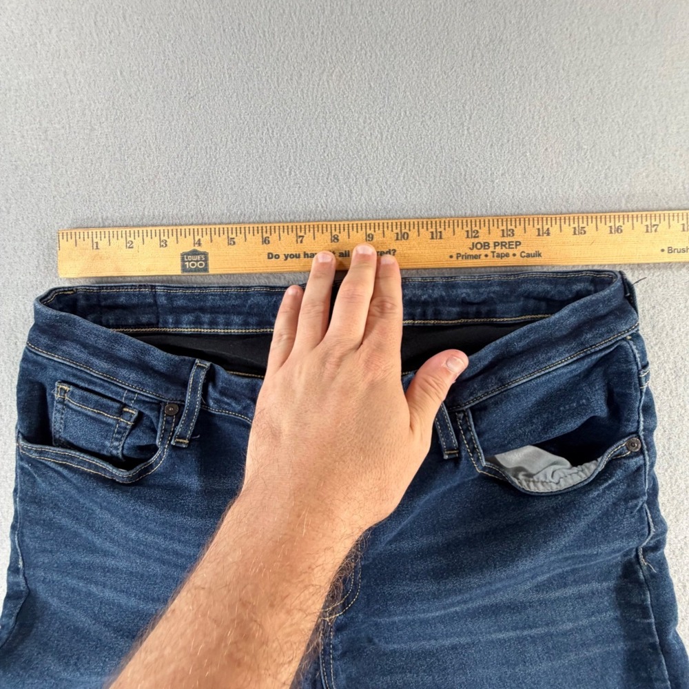 GUESS Los Angeles Men's Jeans 31x28 Blue Slim‎ Skinny Stretch Denim Tapered Y2K - Picture 11 of 16